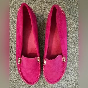 Faux suede loafers NWOT